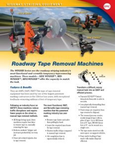SideWinder Roadway Tape Remover Machines
